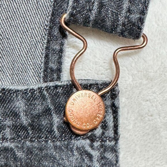 Universal Thread Denim Jean Bib Overalls Black  Women's 2/26R - Picture 6 of 12